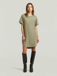 G-Star Sukienka w kolorze khaki rozmiar: XL. Brązowe sukienki damskie G-Star, na co dzień, xl, bez wzorów, z bawełny, retro, bez kołnierzyka, bez ramiączek, midi, proste. Za 164.02 zł.