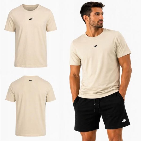 KOSZULKA MĘSKA 4F T-SHIRT KOLEKCJA LIMITOWANA NOWA JAKOŚĆ M3947 SS26. Brązowe t-shirty sportowe męskie 4f, m, z bawełny, bez ramiączek, na fitness i siłownię. Za 181.98 zł.