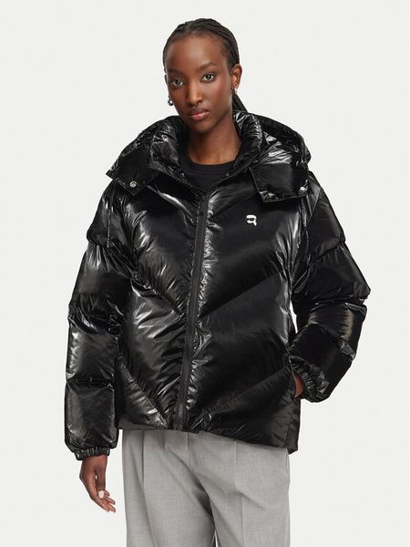 KARL LAGERFELD Kurtka zimowa B3W15036 Czarny Regular Fit. Czarne kurtki damskie Karl Lagerfeld, na zimę, m, bez wzorów, z syntetyku, bez kaptura. Za 1,299.00 zł.