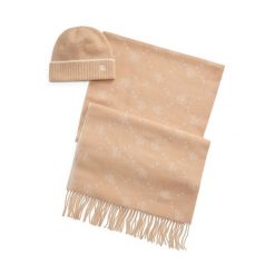 Szal LAUREN RALPH LAUREN. Brązowe szaliki i kominy damskie Lauren Ralph Lauren, bez wzorów. Za 699.99 zł.