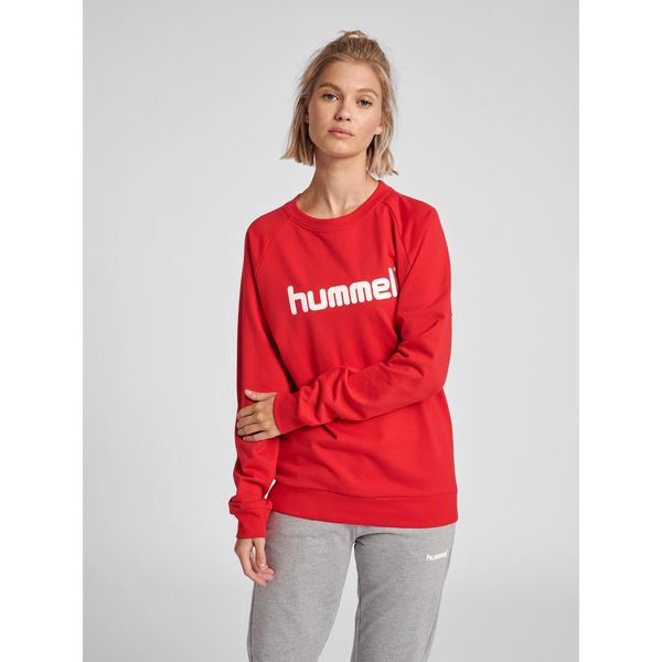 Bluza do piłki ręcznej damska Hummel Go Cotton Logo Sweatshirt Woman. Czerwone bluzy bez kaptura damskie HUMMEL, xl. Za 168.50 zł.