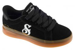 Buty sportowe Sneakersy damskie, Slip-Ins Suede Snoop Cupsole Sneaker. Czarne buty sportowe na co dzień damskie Skechers, bez wzorów, z materiału, trekkingowe. Za 379.99 zł.