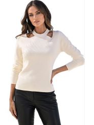 Heine Sweter w kolorze kremowym rozmiar: 36. Brązowe swetry klasyczne damskie Heine, s, z wiskozy, bez kołnierzyka. Za 63.95 zł.