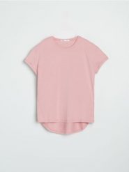 Koszulka sportowa basic - różowy. Czerwone bluzki sportowe damskie Sinsay, l, bez wzorów, bez ramiączek. Za 29.99 zł.
