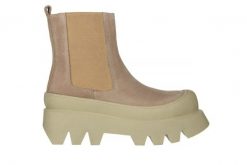 Botki Bayla-200 124 4173 A-102 200009, Beżowy, Skóra naturalna - 40. Brązowe botki damskie Bayla, ze skóry, klasyczne, za kostkę, bez obcasa, na platformie, bez zapięcia. W wyprzedaży za 269.10 zł.