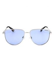Polaroid Okulary przeciwsłoneczne unisex w kolorze srebrno-błękitnym rozmiar: 56. Niebieskie okulary przeciwsłoneczne damskie Polaroid. Za 100.99 zł.