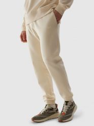 4F Spodnie dresowe w kolorze kremowym rozmiar: M. Brązowe spodnie dresowe męskie 4f, bez wzorów, z dresówki. Za 104.64 zł.