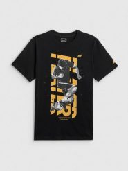 4F T-shirt regular z nadrukiem męski - czarny XXL. Czarne t-shirty męskie 4f, m, bez wzorów, z bawełny, bez kołnierzyka. Za 69.99 zł.