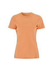 Craft ADV Essence SS Tee 2 W - koszulka treningowa z recyklingu – Apricot. Brązowe t-shirty damskie Craft, s, bez wzorów, z dzianiny, bez kołnierzyka. Za 189.00 zł.