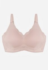 Jasnoróżowy Bezszwowy Biustonosz z Usztywnieniem Bez Fiszbin Zeritha. Czerwone biustonosze Renee, bez wzorów, z tkaniny. Za 39.99 zł.