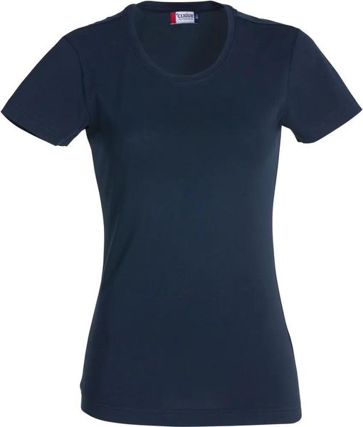 Clique Carolina S/S — damska koszulka z okrągłym dekoltem, elastyczna. Niebieskie t-shirty damskie CLIQUE, s, bez wzorów, z bawełny, bez kołnierzyka. Za 109.18 zł.