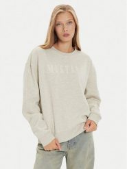 Mustang Bluza Lindsey 1015262 Szary Regular Fit. Szare bluzy bez kaptura damskie Mustang, l, z bawełny. Za 149.99 zł.