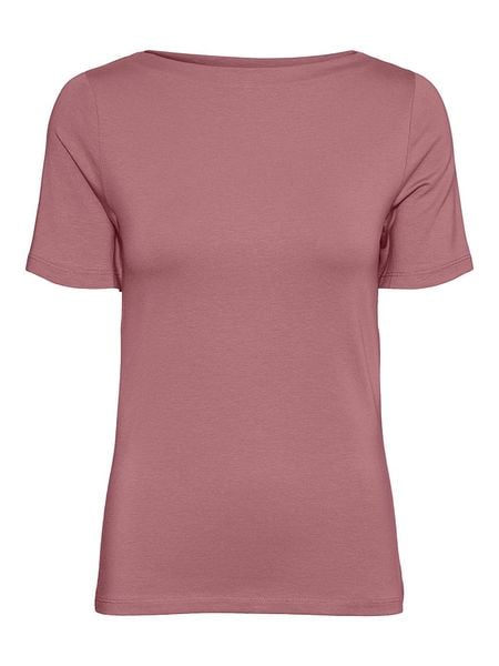 Vero Moda Koszulka "Vmpanda" w kolorze jasnoróżowym rozmiar: XL. Różowe bluzki damskie Vero Moda, xl, bez wzorów, z bawełny, bez kołnierzyka, bez ramiączek. Za 57.20 zł.