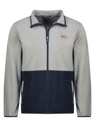 Geographical Norway Kurtka polarowa w kolorze szaro-granatowym rozmiar: L. Niebieskie kurtki męskie Geographical Norway, l, bez wzorów, z polaru, bez kaptura. Za 130.50 zł.