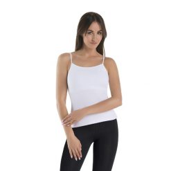 Koszulka na ramiączkach biustonosz Teyli Cami. Czarne biustonosze sportowe damskie Teyli, m, bez wzorów, z bawełny, bez ramiączek. Za 99.95 zł.