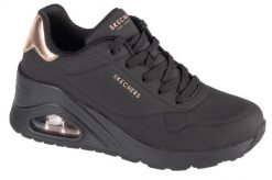 Buty sportowe Sneakersy damskie, Uno Wedge - Hi Steps. Czarne buty sportowe na co dzień damskie Skechers, bez wzorów, z materiału, trekkingowe. Za 455.85 zł.