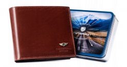 Portfel skórzany Peterson [DH] PTN 22305-VT brązowy. Brązowe portfele męskie Peterson, bez wzorów, ze skóry. Za 100.99 zł.
