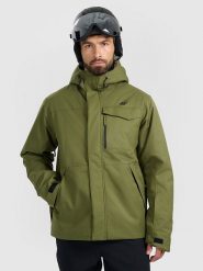 4F Kurtka narciarska w kolorze khaki rozmiar: XL. Brązowe kurtki narciarskie i snowboardowe damskie 4f, m, bez wzorów, bez kaptura. Za 361.99 zł.
