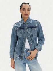 DeeZee Kurtka jeansowa Turin 24M-05 Granatowy Regular Fit. Niebieskie kurtki damskie DeeZee, m, bez wzorów, z bawełny, bez kaptura. Za 159.99 zł.