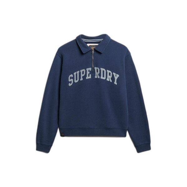 Damski sweter 1/2 zip Superdry Athletic Collared. Niebieskie swetry klasyczne damskie Superdry., bez kołnierzyka. Za 288.50 zł.