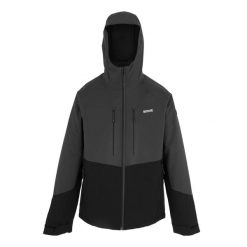 Męska Kurtka Ocieplana Highton Stretch Padded Jacket. Czarne kurtki męskie Regatta, m, bez wzorów, z puchu, sportowe, bez kaptura. Za 187.99 zł.
