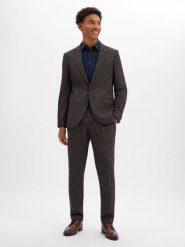 Finshley & Harding London marynarka z zestawu modułowego Mężczyźni Slim Fit brązowy|niebieski, 48. Brązowe marynarki męskie Finshley & Harding London, bez wzorów. Za 1,199.95 zł.