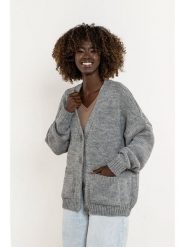 Awama Kardigan w kolorze szarym rozmiar: S/M. Szare kardigany damskie Awama, m, bez wzorów. Za 269.99 zł.