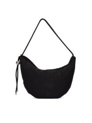 Calvin Klein Torebka Nylon Cord Small Hobo Bag LV04F3382G Czarny. Czarne torebki klasyczne damskie CALVIN KLEIN, bez wzorów, z materiału, bez dodatków. Za 409.99 zł.