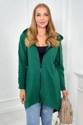 Bluza z suwakiem z tyłu zielona. Zielone bluzy z kapturem damskie KESI, l, z bawełny. Za 198.65 zł.