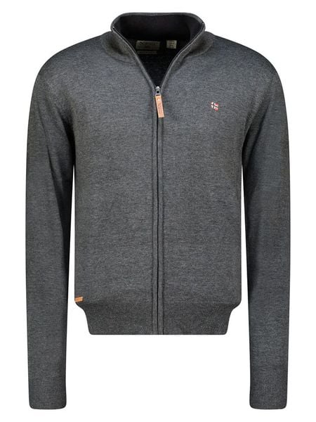 Geographical Norway Kardigan "Fregate" w kolorze szarym rozmiar: L. Szare kardigany męskie Geographical Norway, l, bez wzorów, bez kołnierzyka. Za 143.22 zł.