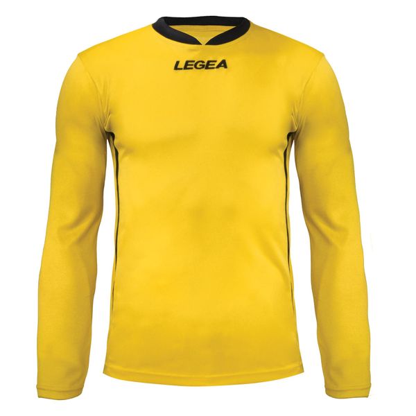 Męska Koszulka Biegowa Dusseldorf ML Długie Rękawy Żółto-Czarna. Czarne koszulki męskie z długim rękawem Legea, m, z jersey. Za 52.00 zł.