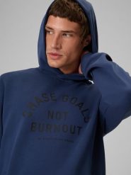 4F Bluza dresowa regular z kapturem męska - granatowa XXL. Niebieskie bluzy z kapturem męskie 4f, m, z dresówki. Za 229.99 zł.