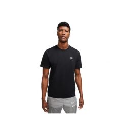 Koszulka sportowa męska Nike Sportswear Club. Czarne t-shirty sportowe męskie Nike, m, bez ramiączek. Za 94.99 zł.