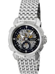 Heritor Zegarek automatyczny "Conrad" w kolorze srebrno-czarnym rozmiar: onesize. Szare, analogowe zegarki męskie Heritor, ze stali. Za 587.99 zł.