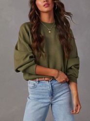 Milan Kiss Sweter w kolorze khaki rozmiar: L. Brązowe swetry klasyczne damskie Milan Kiss, l, bez kołnierzyka. Za 170.07 zł.