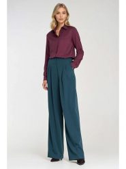 Nife Spodnie w kolorze niebieskim rozmiar: 42. Niebieskie spodnie materiałowe damskie Nife, bez wzorów, z materiału, z podwyższonym stanem. Za 170.47 zł.