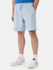 Tommy Hilfiger Szorty sportowe Logo MW0MW43068 Błękitny Regular Fit. Niebieskie szorty męskie Tommy Hilfiger, bez wzorów, z bawełny, sportowe. Za 369.99 zł.
