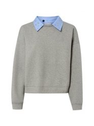 Liu Jo Collection Bluza Kobiety szary, L. Szare bluzy bez kaptura damskie Liu Jo Collection, l, bez wzorów, z bawełny, bez ramiączek, bez kaptura. Za 429.95 zł.
