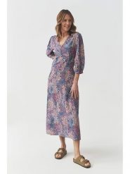 TATUUM Sukienka w kolorze niebiesko-jasnoróżowym rozmiar: 40. Niebieskie sukienki damskie Tatuum, bez wzorów, z wiskozy, bez kołnierzyka, bez ramiączek, maxi. Za 208.83 zł.