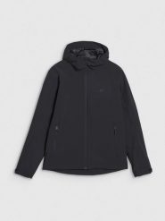 4F Kurtka przejściowa membrana 5000 męska - czarna XL. Czarne kurtki męskie 4f, m, bez wzorów, z dzianiny, klasyczne, z kapturem. W wyprzedaży za 249.99 zł.