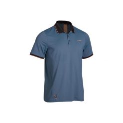 Koszulka polo tenis Dry 500 męska. Szare koszulki polo męskie ARTENGO, m, bez wzorów, z elastanu, bez ramiączek. W wyprzedaży za 44.99 zł.