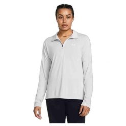 Bluza treningowa damska UA Tech™ UA Tech™ Twist ½ Zip Under Armour 1384225. Szare bluzy sportowe damskie Under Armour, bez wzorów, z poliesteru, bez ramiączek, bez kaptura. Za 179.99 zł.