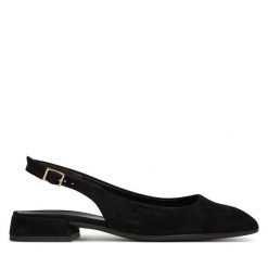 Czółenka Gabor. Czarne czółenka damskie Gabor, bez wzorów, bez obcasa. Za 359.99 zł.