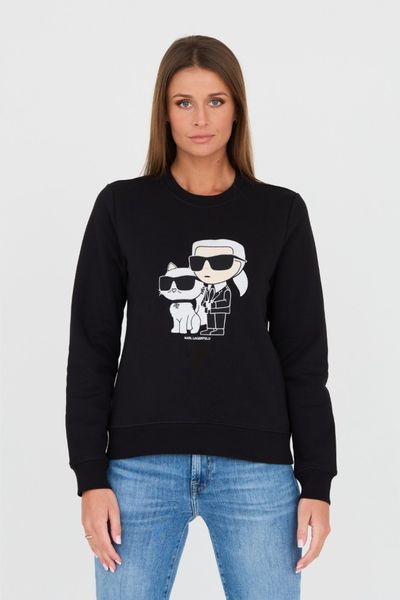 KARL LAGERFELD Czarna damska bluza Ikonik 2.0, Rozmiar XS. Czarne bluzy bez kaptura damskie Karl Lagerfeld, xs. W wyprzedaży za 540.99 zł.
