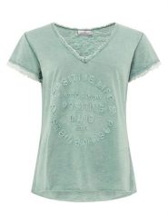 Zwillingsherz Koszulka w kolorze zielonym rozmiar: L/XL. Zielone bluzki damskie Zwillingsherz, l, bez wzorów, z bawełny, bez kołnierzyka. Za 112.45 zł.