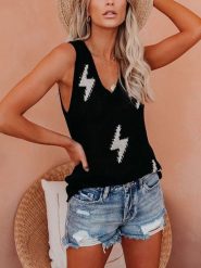 Milan Kiss Top w kolorze czarnym rozmiar: L. Czarne topy damskie Milan Kiss, l, bez wzorów, bez kołnierzyka. Za 99.95 zł.