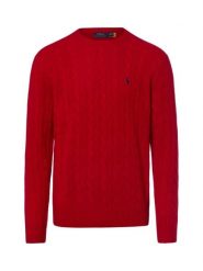 Polo Ralph Lauren sweter z dzianiny z zawartością kaszmiru Mężczyźni Wełna czerwony, XXL. Czerwone swetry męskie Polo Ralph Lauren, m, bez wzorów, z dzianiny, bez kołnierzyka. Za 1,199.95 zł.