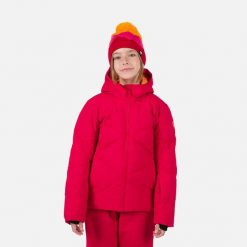 Kurtka dziewczęca Rossignol Staci. Czerwone kurtki narciarskie i snowboardowe damskie Rossignol, l, bez wzorów, z puchu, bez kaptura, narciarskie. Za 837.90 zł.
