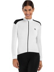 Siroko Koszulka kolarska "Maillot-SRX M4 Eira" w kolorze białym rozmiar: L. Białe bluzki sportowe damskie SIROKO, l, bez kołnierzyka, bez ramiączek. Za 399.71 zł.