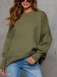 Milan Kiss Sweter w kolorze khaki rozmiar: S. Brązowe swetry klasyczne damskie Milan Kiss, s, bez kołnierzyka. Za 167.67 zł.